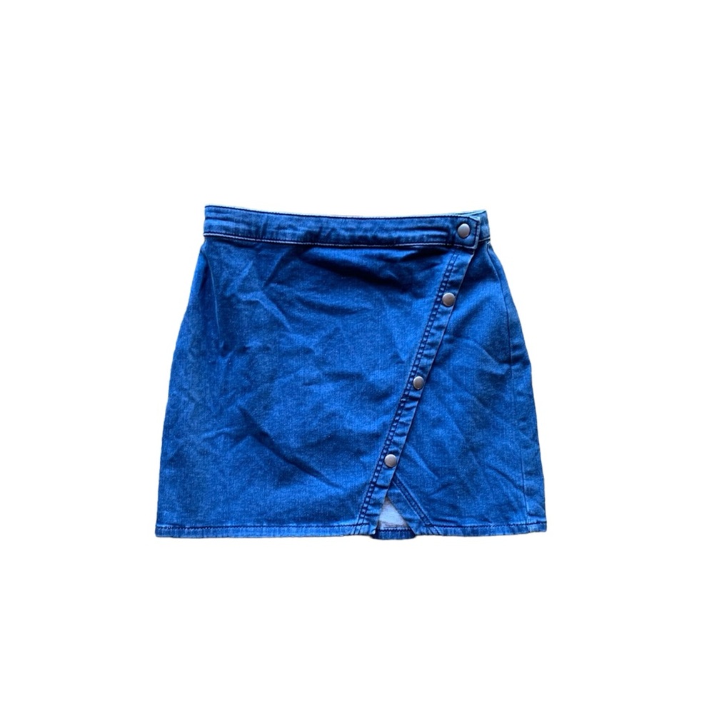New We the Free womens denim medium wash mini skirt size 10 coastal cowgirl